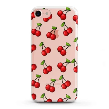 Чохол силіконовий для Apple iPhone (Вишня патерн) 5/5s/SE айфон silicone case (767637296)