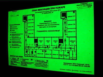 Краска светящаяся в темноте NOXTON FOR EVACUATION SIGNS для систем безопасности и знаков эвакуации Белая с зеленым свечением 1 л