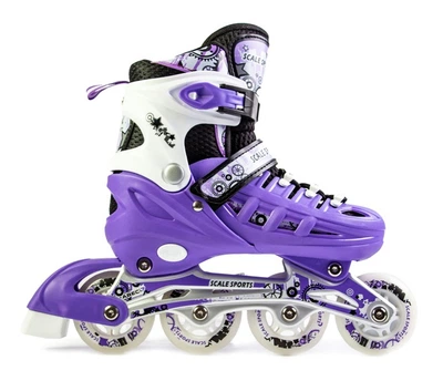 Раздвижные детские ролики Scale Sports, размер 29-33, Фиолетовые