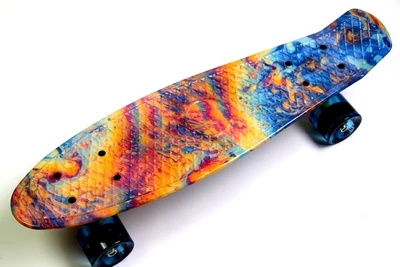 Пенни борд (Penny Board) 22" со светящимися колесами, "Acid"