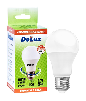 Светодиодная лампа Delux BL 60 12 Вт 3000 К 220 В E27 2 шт (90016864)