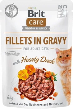 Mokra karma dla kotów BRIT Care z kaczką - saszetka 85g (8595602540518)