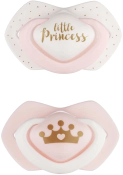 Пустушка силіконова симетрична Canpol babies Royal baby 6-18 місяців 2 шт. Рожева (22/651_pin)