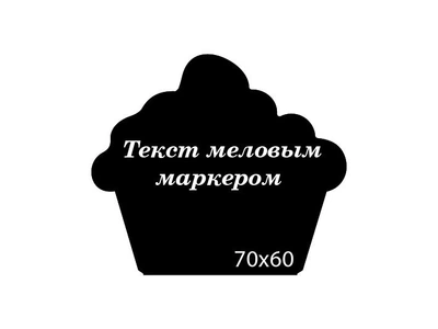 Ценник L–образный в форме Пирожного CENNIKI 70x60мм под меловой маркер (25шт)