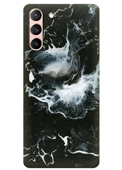 Силиконовый чехол ПринтОК для Samsung Galaxy S21 - Всплеск мрамора