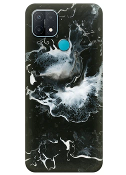 Силиконовый чехол ПринтОК для OPPO A15 - Всплеск мрамора