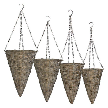 Набір горщиків для рослин Mica Decorations лоза 4 шт, сірий