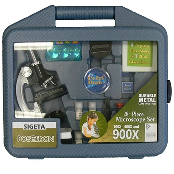 Мікроскоп SIGETA Poseidon 100x/400x/900x (в кейсі) (65902)