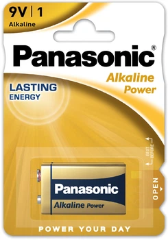 Батарейка Panasonic Alkaline Power лужна 6LF22 (6LR61, MN1604, MX1604) блістер, 1 шт (6LR61REB/1BP)