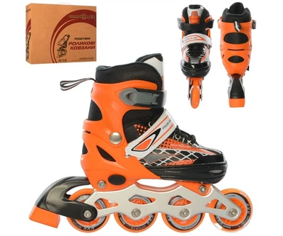 Раздвижные роликовые коньки Profi Roller A4140-S (31-34, S), ролики Оранжевые
