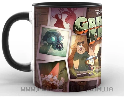 Кружка Гравити Фолз Gravity Falls &nbsp;heroes&nbsp; черная GF.02.07