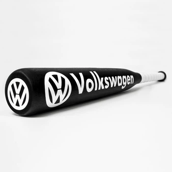 Бита с маркой авто Volkswagen Shop Monkeys Черная с белой рукояткой (BB-Volkswagen-1013)