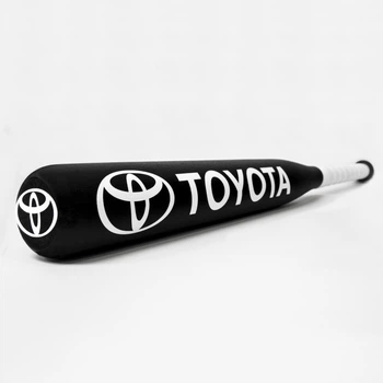 Бита с маркой авто Toyota Shop Monkeys Черная с белой рукояткой (BB-Toyota-1012)