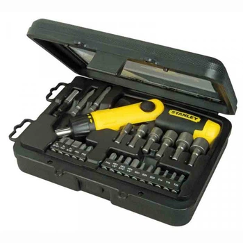 Отвертка + 20 насадок Pistol Grip Ratchet реверсивная комплект 0-63-022 Stanley