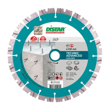 Диск алмазный отрезной 232х2,6/1,8x12x22,23-16-HIT, 1A1RSS/C3, Technic Advanced, Distar