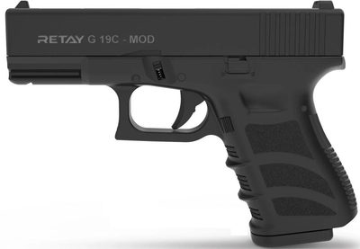 Пистолет стартовый Retay G 19C, 9мм. , 14-зарядный черный