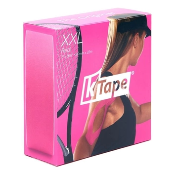 Хлопчатобумажный кинезио тейп K-Tape Red, 5 см х 22 м, розовый (100161)