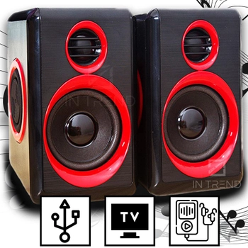 Колонки для компьютера FT-165 Красные акустическая система для ПК ноутбука телевизора смартфона MP3 MP4