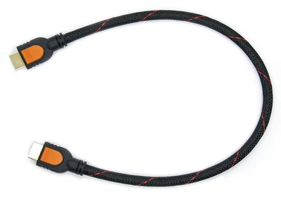 Кабель HDMI-HDMI 19PM/M HQ-Tech Y-Y 0.5m (50 см), v1.4a (3D), Black&Red, медь