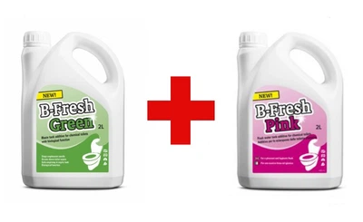 Набір рідини для біотуалета, B-Fresh Green + B-Fresh Pink ,THETFORD, 2л+2 л.