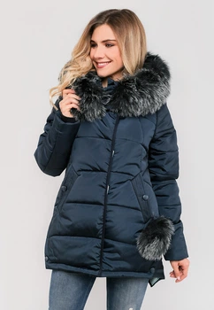 Зимова куртка з хутром Modniy OAZIS 40-42 Темно-синій (90317 40-42)