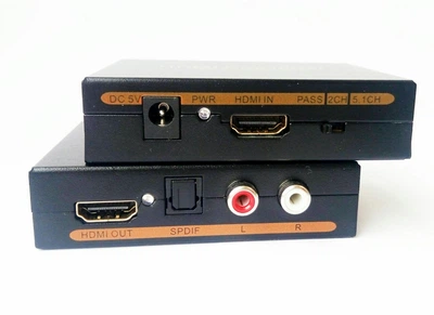 HDMI в SPDIF toslink преобразователь конвертер Extractor цифрового аудио звука в оптический и цифро-аналоговый преобразователь на 2 RCA тюльпани digital audio( AY60 )