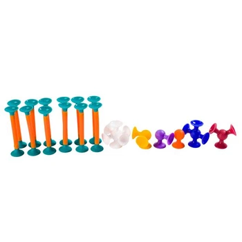 Конструктор Fat Brain Toys Squigz Toobz Соедини и загни 18 деталей (FA194-1)