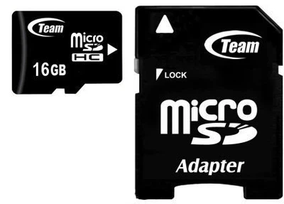 Карта памяти MicroSDHC 16GB Class 10 Team + SD-adapter (TUSDH16GCL1003)