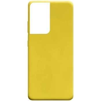 Силіконовий чохол Candy для Samsung Galaxy S21 Ultra Жовтий
