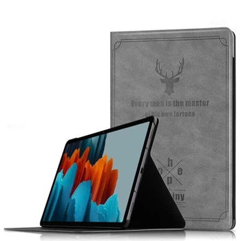 Чехол-книжка UniCase Deer Pattern для Samsung Galaxy Tab S7 (T870/875) / S8 (X700/706) - Grey