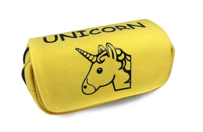 Пенал школьный Единорог Unicorn Желтый 3 отделения 200*100*75 мм (145-2019)