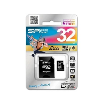 Карта пам'яті microSD 32 Гб Silicon Power з адаптером class 10