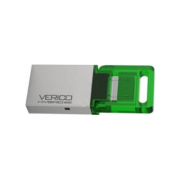 USB флеш 16 Гб Verico Hybrid Mini green