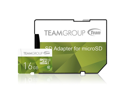 Карта памяти MicroSDHC 16GB UHS-I Team Color + SD-adapter Green (TCUSDH16GUHS43)