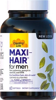 Витаминно-минеральный комплекс Country Life Maxi-Hair for Men 60 капсул (015794050476)