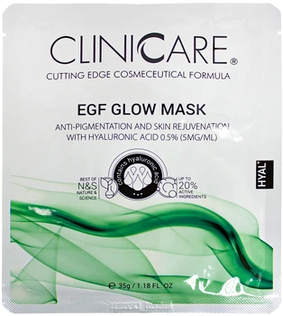 Маска ClinicCare EGF Glow anti-pigmentation mask with 0.5% HA Осветляющая 35 мл (635346370427)