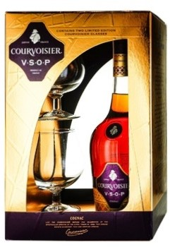Коньяк Courvoisier VSOP 6-10 лет выдержки 0.7 л 40% + 2 бокала (5010496006283)