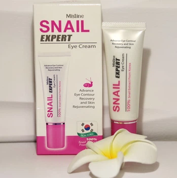 Крем для кожи вокруг глаз Mistine с муцином улитки от темных кругов и морщин Snail Expert 10 гр
