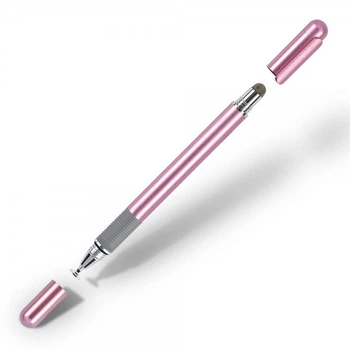 Стилус универсальный Goojodoq 2 в 1 Capacitive Metal Ball Pink