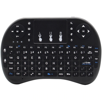 Беспроводная клавиатура с тачпадом U&P Rii Mini i8 2.4G RUS/ENG Black (RMI8RB)