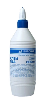 Клей ПВА, JOBMAX, 200 мл, колпачок-дозатор, 4 шт. в упаковке
