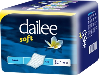 Пеленки одноразовые Dailee Soft 60х60 см 20 шт (8595611623936)