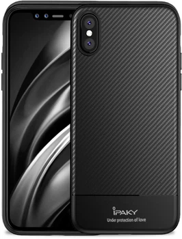 Чехол-накладка Ipaky Carbon Fiber Series/TPU Case With Carbon Fiber Apple iPhone XS Max Black