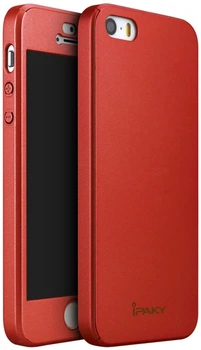 Чехол-накладка Ipaky 360 PC Full Protection Case Apple iPhone SE/5s/5 Red