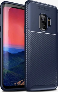 Чехол-накладка Ipaky Carbon Fiber Series/Soft TPU Case Samsung Galaxy S9 Blue