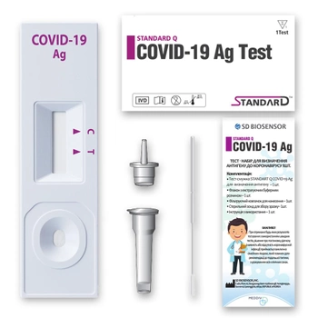 Експрес-тест SD BIOSENSOR STANDARD Q для виявлення COVID-19, антиген Ag №1