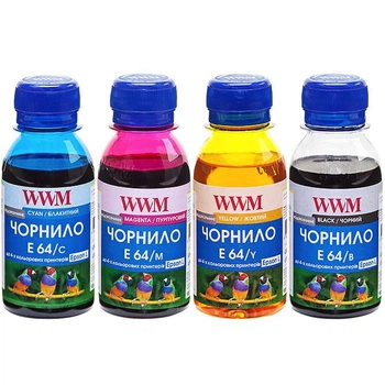 Чернила для Epson L364 WWM E64 B/C/M/Y 4х100г E64SET4-2