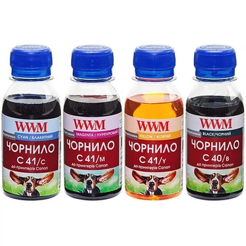 Чернила для Canon PIXMA MP190 WWM C40/C41 B/C/M/Y 4х100г C40/41SET-2