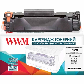 Картридж для HP LaserJet M1120 WWM 36A Black LC36N