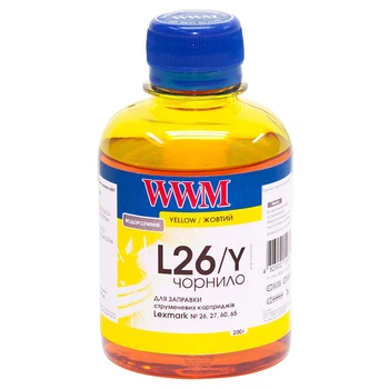 Чернила для Lexmark Z33 WWM L26 Yellow 200г L26/Y